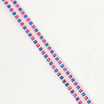 Бархатная лента 10 мм розовая (1)