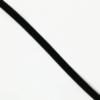Бархатная тесьма 07 мм стрейч черная (1)