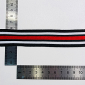Лампасы 6889-5 черный с красным купить в в интернет магазине Москва 