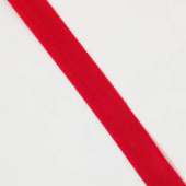 Бархатная тесьма красная 20 мм стрейч купить в в интернет магазине Москва 