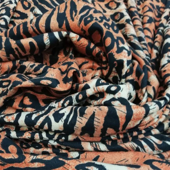 1260-2 замша стрейч оранжевая леопард (2)