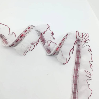 тесьма 1843 бордовая рюш (2)