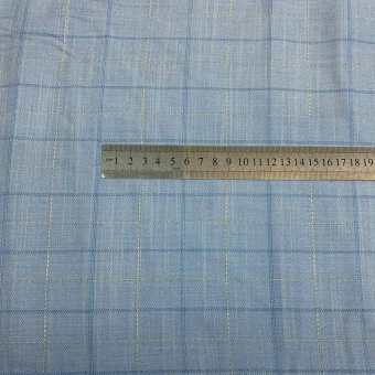 2315-1 Костюмная клетка голубая (1)