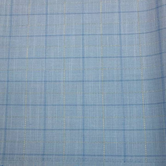 2315-1 Костюмная клетка голубая