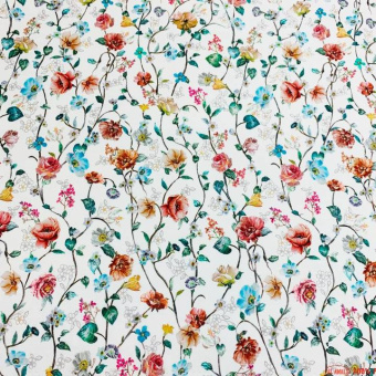 2341-9 Шелк плательный. белый цветок (1)