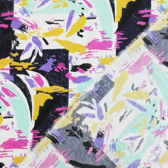 2266-1 вискоза плательная абстракция белый