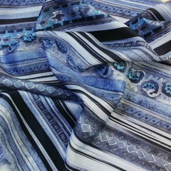 2273-1 шелк стрейч голубой полоска