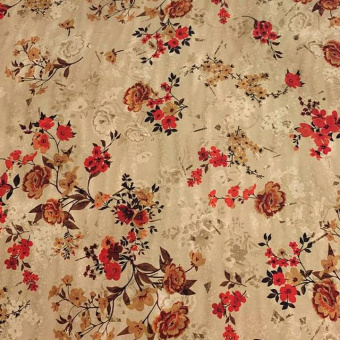 2364-4 Вискоза плательная горцичный цветок  (1)