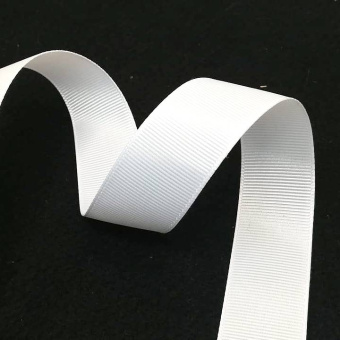 Репсовая лента 25 мм белая