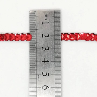 Пайетки на нитке 6 мм красный1