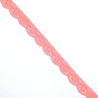 тесьма кружевная стрейч 2515 розовая