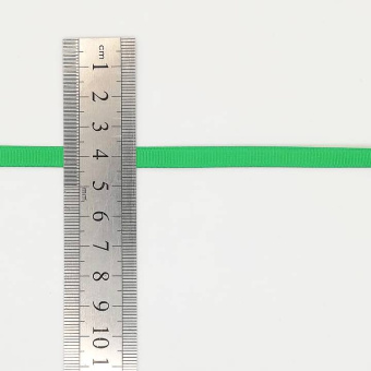 репсовая лента 5 мм зеленая  (2)