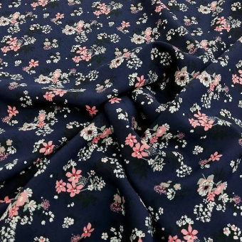 2286-4 вискоза плательная синий цветы