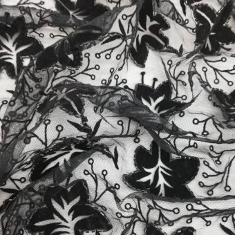 1992_1 флог на гипюре черный