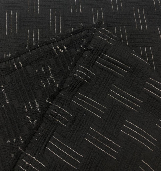 2132-2 креп жакард плательный черный  (2)