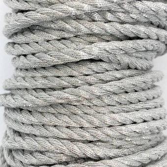 шнур метал 6 мм серебро