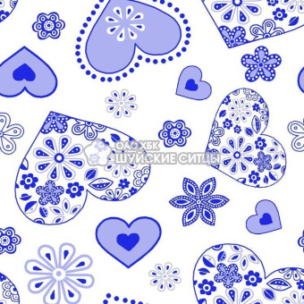 16-15 бязь белая сердечки (3)