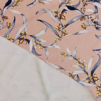 2270-3 Креп лён стрейч розовый цветы (2)