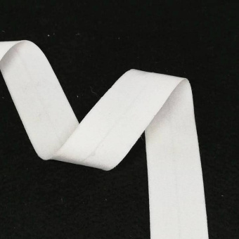 косая бейка трикотажная белая 30 мм