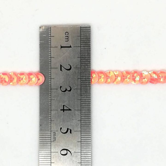 Пайетки на нитке 6 мм розовый 1 (3)