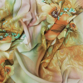 1667-4 креп купон розовый цветок (3)