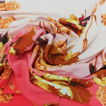 1667-6 креп купон кораловый цветы (3)