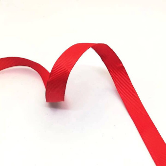репсовая лента 12 мм красная