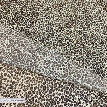 2340-2 Вискоза плательная бежевый пятнистый  (3)