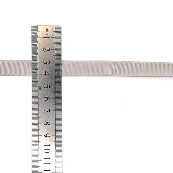 Репсовая лента 12мм серый (2)