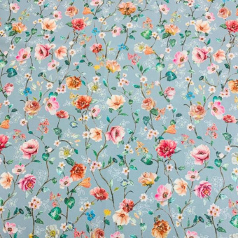 2341-11 Шелк плательный. голубой цветок (1)