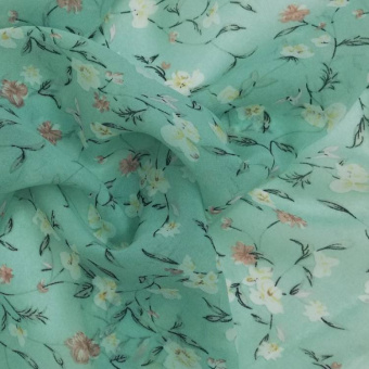2201-2 шифон мятный цветы (3)