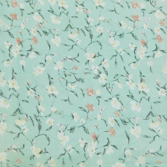 2201-2 шифон мятный цветы (1)