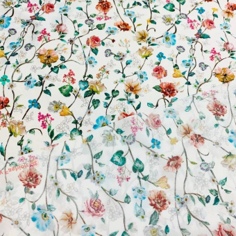 2341-9 Шелк плательный. белый цветок (3)