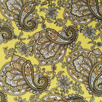 1805-15 вискоза плательная желтый огурцы (1)