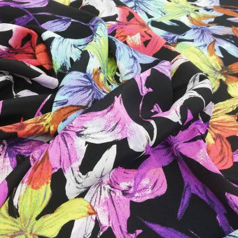 2265-1 креп плательный черный цветы (2)