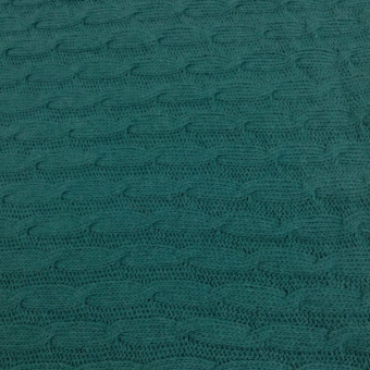 1899-8 трикотаж вязаный зеленый косичка (3)