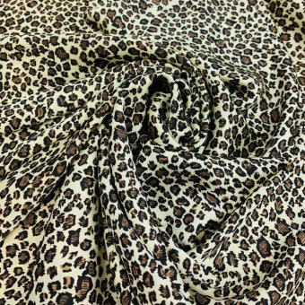 2340-2 Вискоза плательная бежевый пятнистый  (2)