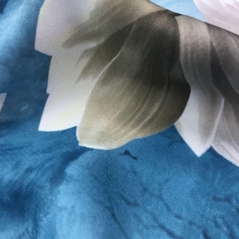 1908-2 креп плательный бирюзовый цветы (3)