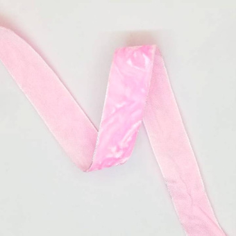 Бархатная тесьма 20 мм розовый