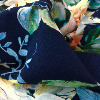 1913-2 вискоза плательная синяя цветы (2)