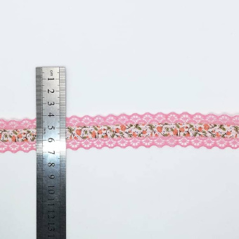 тесьма 1792 тесьма розовая цветок