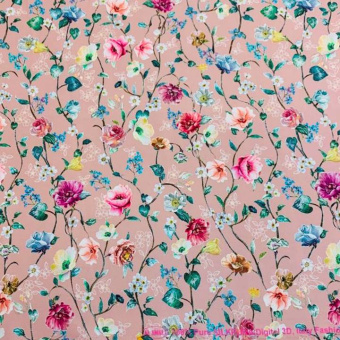 2341-12 Шелк плательный. Розовый цветок (1)