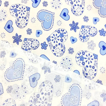 16-15 бязь белая сердечки