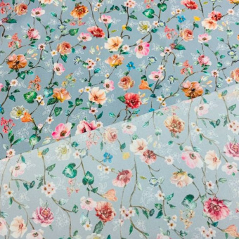 2341-11 Шелк плательный. голубой цветок (3)