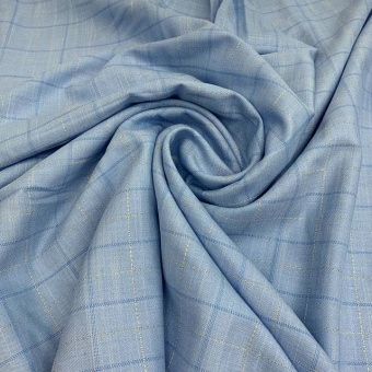 2315-1 Костюмная клетка голубая (2)