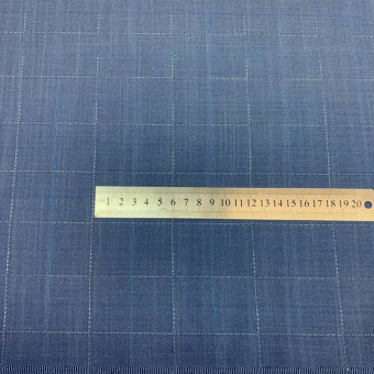 2315-6 Костюмная клетка синий