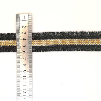 тесьма бахрома 6995 черная (2)