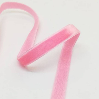 Бархатная тесьма 10 мм розовый
