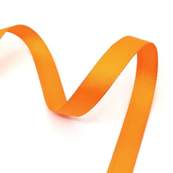 Репсовая лента 12мм оранж