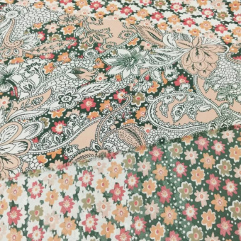 1812-2 креп купон оранжевый цветы (4)